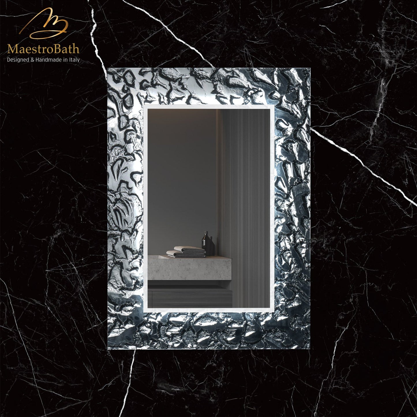 Artistic Luxury Mirror | Grey-Smoke Silver